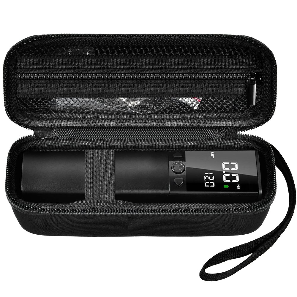 Case Compatible with Pumteck Electric Ball Pump, Smart Air Pump Portable Ball Inflaor Storage Bag for GPUTEK/for Teffim, Pump Holder Container for Basketball Accessories - (Box Only) (Black)