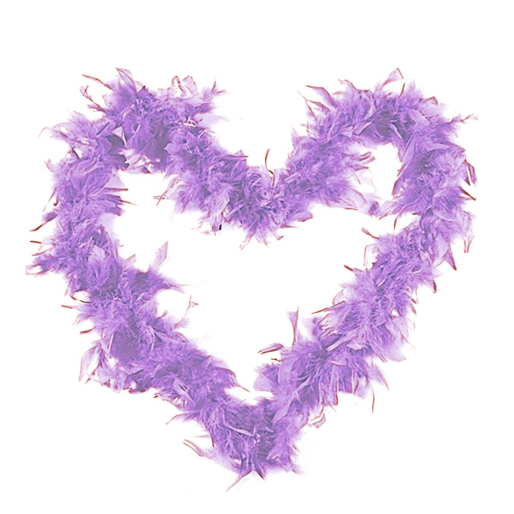 1st Choice Feather Boa Colorful Chandelle Feather Boa 66ft Women Turkey Feather Boas for Party, Costume (Purple)