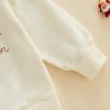 MoZiKQin Toddler Baby Christmas Outfit Girl Boy Crewneck Sweatshirt Letter Print Long Sleeve Sweater Shirt Fall Clothes (Christmas Tree-Cream,3-4T) view 2