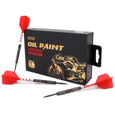 CUESOUL Handlebar Grip 22g Steel Tip 90% Tungsten Dart Set with Oil Paint Finished and Unifying ROST T19 Flight