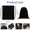 2PCS Drawstring Bags PE Bags Drawstring Gym Bag Black Draw String Bags Drawstring Backpack for Sports, Gym, Travel, Swimming, Beach view 2