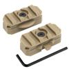 2Pcs Rotation 360 Degrees Helmet Side Rail Mount Adapter Adjustable ARC Guide for 19mm Picany Slot Tactical Fast Helmet Accessories (Tan) view 1