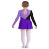Aislor Girls Sparkly Rhinestone Figure Ice Skating Dress Cutout Back Roller Skating Gymnastics Leotard Dance wear Purple 6 Years view 2