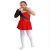 Aislor Girls Sparkly Rhinestone Figure Ice Skating Dress Cutout Back Roller Skating Gymnastics Leotard Dance wear Red 16 Years view 2