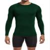 Men's Compression Shirts Long Sleeve Athletic T Shirt Workout Cool Dry Running Tops Gym Undershirts Baselayers D Green view 2