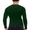 Men's Compression Shirts Long Sleeve Athletic T Shirt Workout Cool Dry Running Tops Gym Undershirts Baselayers D Green view 3