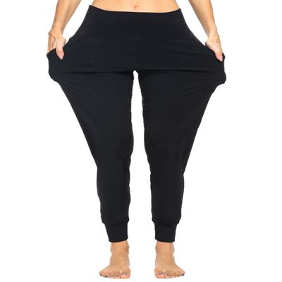Kcutteyg Womens Joggers with Pockets High Waisted, Lightweight Quick Dry Athletic Workout Soft Pants for Gym, Yoga, Running (Black,X-Large)