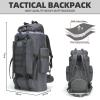KXBUNQD 100L Tactical Military Backpack for Men - Waterproof Hiking & Hunting Pack with MOLLE System, Adjustable Suspension, Survival Gear Compartment - Outdoor Camping, Trekking Travel Backpack view 2