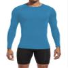 Men's Compression Shirts Long Sleeve Athletic T Shirt Workout Cool Dry Running Tops Gym Undershirts Baselayers Blue view 2