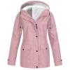 NaRHbrg Women Hooded Raincoat Jacket Lightweight Outdoor Rain Jacket view 1
