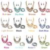 Firstmeet Bohemian Multi-Layer Shell Beaded Necklace With Earrings Bracelet Seed Bead Irregular Costume Jewelry for Women(XL-1201-Sky Blue Set) view 3