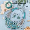 Firstmeet Bohemian Multi-Layer Shell Beaded Necklace With Earrings Bracelet Seed Bead Irregular Costume Jewelry for Women(XL-1201-Sky Blue Set) view 4