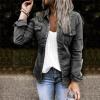 Vintage Jean Jacket for Women Long Sleeve Button Down Casual Denim Coat Slim Fit Lapel Boyfriend Trucker Jackets (Black,Small) view 3