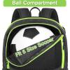 YOREPEK Soccer Backpack, Lightweight Soccer Bag, Water resistant Sport Equipment Bags Fit Basketball to Match Training view 3