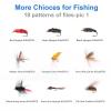 Ansnbo 36 pcs Fly Fishing Flies Kit, Hand Tied Trout Bass Fly Assortment with Fly Box, Dry Wet Nymph Flies Streamers Fly Fishing Lures view 3