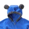 Toddler Boys Girls Fleece Sweatshirt Jacket Coat Fall Winter Zip Up Cute Bear Ears Hooded Warm Coat (Blue, 2-3 Years) view 2