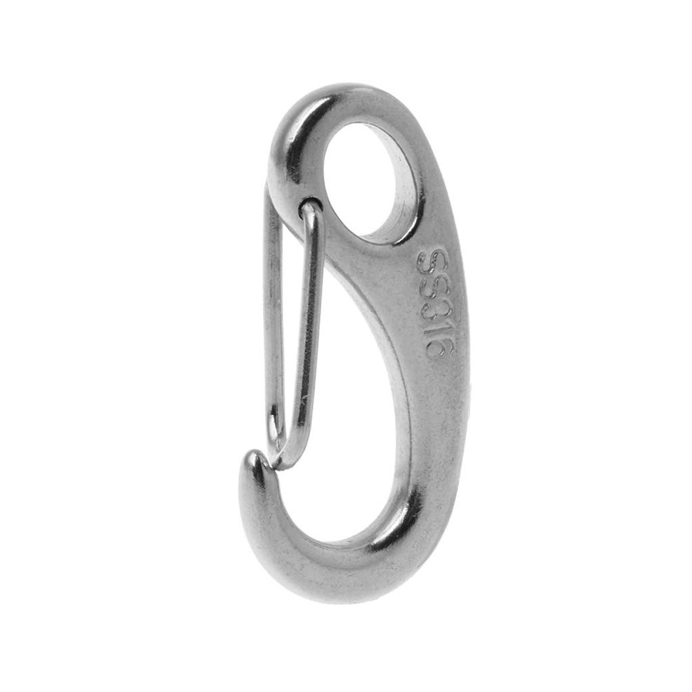 BasskBeauty Carabiner Snap, Egg-shaped Snap Hook, Stainless Steel All-in-one for Hiking and Camping, Quick-release Carabiner Belt