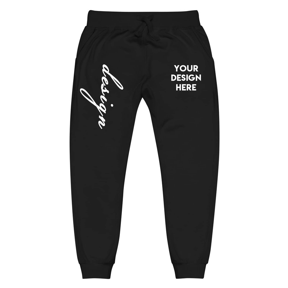 Xiovio Customize Custom Sweatpants Track Pants Slim Tapered Joggers for Men, Add Your Text Image Black M