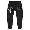 Xiovio Customize Custom Sweatpants Track Pants Slim Tapered Joggers for Men, Add Your Text Image Black M view 1