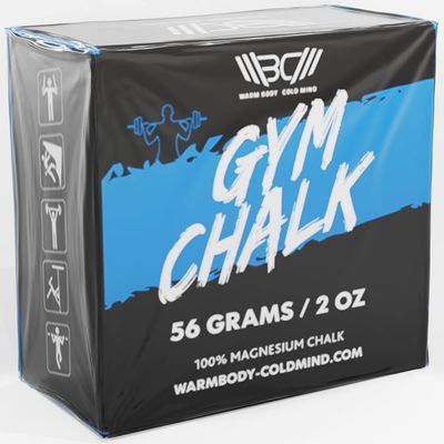 WARM BODY COLD MIND Premium Chalk Block for Weight Lifting - Hand Grip for Cross Training, Climbing, Gymnastics, Weightlifting, Powerlifting, Deadlift, Pole Dancing, Sport Gym, Fitness (1 Block)