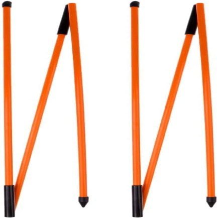 SGerste 2 Pieces Ultra Light Fiberglass Rods Golf Putting and Swing Alignment Stick 48 Inches, Orange