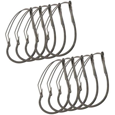 10pcs/Box Weedless Worm Hooks Wacky Fishing Hook for Bass Fishing 4#, 2#, 1#, 1/0, 2/0 (2#-10pcs)