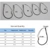 10pcs/Box Weedless Worm Hooks Wacky Fishing Hook for Bass Fishing 4#, 2#, 1#, 1/0, 2/0 (2#-10pcs) view 3