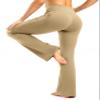 28"/30"/32"/34" Inseam Women's Bootcut Yoga Pants Long Bootleg High-Waisted Flare Pants with Pockets GRK002-dark_khaki30-S Dark Khaki view 3