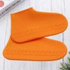 BESPORTBLE 1pair - Silicone Shoe Covers Rainproof Footwear Protector for Outdoor Activities Unisex Design Orange view 3