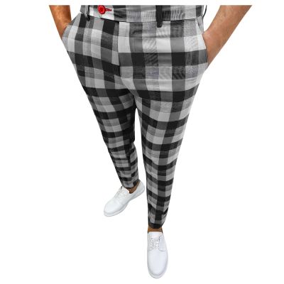 Ymosrh Chino Pants Men Straight, Stacked Pants Mens Cargo Relaxed Fit Slim Chinos for Stretch Pants Men's Fashion Stretch Dress Pants Plaid Pants Business Suit Casual Golf Long Khakis (3XL, Black)