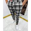 Ymosrh Chino Pants Men Straight, Stacked Pants Mens Cargo Relaxed Fit Slim Chinos for Stretch Pants Men's Fashion Stretch Dress Pants Plaid Pants Business Suit Casual Golf Long Khakis (3XL, Black) view 2