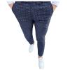 Ymosrh Mens Pants Slim Fit, Khakis Pants Cargo with Pockets Fit Jogging Pants for Men Medium Men's Fashion Stretch Dress Pants Plaid Pants Business Suit Casual Golf Jeans Relaxed Waist (3XL, Navy) view 1