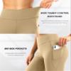 28"/30"/32"/34" Inseam Women's Bootcut Yoga Pants Long Bootleg High-Waisted Flare Pants with Pockets GRK002-dark_khaki32-S Dark Khaki view 4