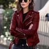 LMSXCT Women's Cropped Leather Jackets, Faux Motorcycle Plus Size Moto Biker Coat Short Lightweight Vegan Pleather Fashion view 2