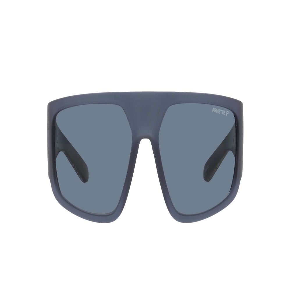 Arnette Men's AN4304 Heist 3.0 Rectangular Sunglasses, Matte Transparent Blue/Dark Blue Polarized, 63 mm