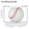 4 Pack UV Protected Baseball Display Case with Stackable Design - Clear Acrylic Box for Official Size Autograph Balls, Memorabilia Protector view 4