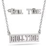 Alabama Roll Tide Jewelry Set - ROLL TIDE Stud Earrings and Matching Necklace - Hypoallergenic Stainless Steel Jewelry for Women - Alabama Roll Tide Football Accessories and Game Day Gifts view 1
