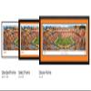 Tennessee Vols Football, Checkerboard - 40.25x13.75-inch Standard Framed Print by Blakeway Panoramas view 4