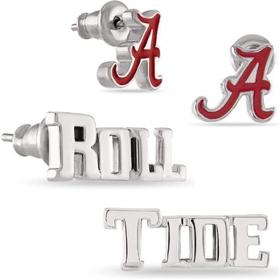 Alabama Gift Set - Alabama Roll Tide Stud Earring Set - Stainless Steel Hypoallergenic Earrings for Women - Alabama Crimson Tide Gifts and Game Day Gear