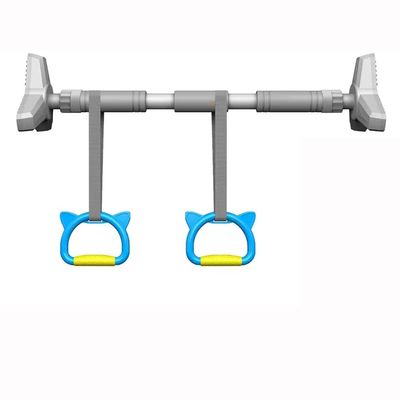 BCPPO Chin Up Bar Portable Pull Up Bars, Screwless Wall Mount Fitness Horizontal Bar with Rings, Sports Equipment for Adults Kids (Color : Gray-A, Size : 69-92CM)