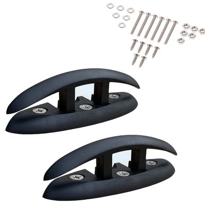 Boat Folding Cleat, Flip Up Dock Mooring Cleat Marine Deck Rope Cleat Accessories with Mounting Screws for Boat Kayak (2 Pcs)