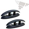 Boat Folding Cleat, Flip Up Dock Mooring Cleat Marine Deck Rope Cleat Accessories with Mounting Screws for Boat Kayak (2 Pcs) view 1