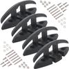 Boat Folding Cleat, Flip Up Dock Mooring Cleat Marine Deck Rope Cleat Accessories with Mounting Screws for Boat Kayak (4 Pcs) view 1