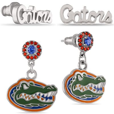 Gator Earrings for Women Gifts - Florida Gators Stud Earrings and Crystal Drop Earrings Set - Stainless Steel Hypoallergenic Earrings for Women - Game Day Gear and Unique Gifts for Women