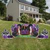 VictoryStore Football Party Supplies Jumbo Football Game Day Yard Signs, 72x36 Inches, Indoor/Outoor Football Party Yard Decorations, Includes 5 Signs and Stakes (Purple & Black) view 1