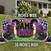 VictoryStore Football Party Supplies Jumbo Football Game Day Yard Signs, 72x36 Inches, Indoor/Outoor Football Party Yard Decorations, Includes 5 Signs and Stakes (Purple & Black) view 2