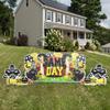 VictoryStore Football Party Supplies Jumbo Football Game Day Yard Signs, 72x36 Inches, Indoor/Outoor Football Party Yard Decorations, Includes 5 Signs and Stakes (Yellow & Black) view 1