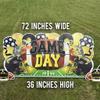 VictoryStore Football Party Supplies Jumbo Football Game Day Yard Signs, 72x36 Inches, Indoor/Outoor Football Party Yard Decorations, Includes 5 Signs and Stakes (Yellow & Black) view 2