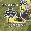 VictoryStore Football Party Supplies Jumbo Football Game Day Yard Signs, 72x36 Inches, Indoor/Outoor Football Party Yard Decorations, Includes 5 Signs and Stakes (Yellow & Black) view 3
