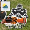 VictoryStore Football Party Supplies Jumbo Football Game Day Yard Signs, 72x36 Inches, Indoor/Outoor Football Party Yard Decorations, Includes 5 Signs and Stakes (Orange & Black) view 3